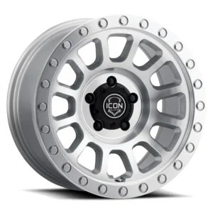 ICON Vehicle Dynamics® ICNWH8017856547SM ICON Alloys Hulse, Silver Machined, 17 x 8.5, 5 X 4.5, 0mm Offset, 4.75in. BS
