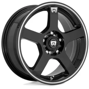 Motegi® MR11667046340 Aluminum Black Wheel, 16 in. X 7 in., 5 x 4.5 in. Bolt Pattern