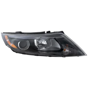 Replacement Passenger Side Headlight, with Bulb, Halogen, Except Hybrid Model, Clear Lens, Black Interior