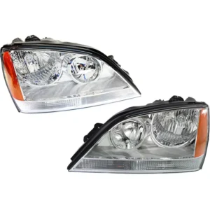 Replacement Driver and Passenger Side Headlights, with Bulbs, Halogen, For Models without Sport Package