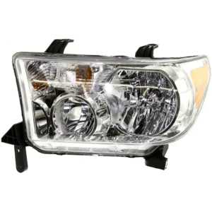 Replacement Driver and Passenger Side Headlights, with Bulbs, Halogen, Without leveling system