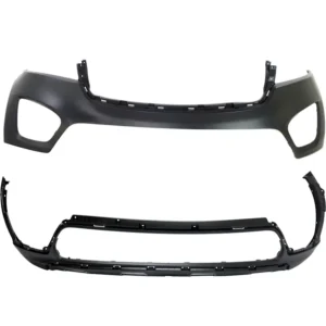 Replacement Front, Upper and Lower, Upper - Primed, Lower - Textured Bumper Covers