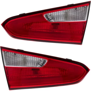 Replacement Driver and Passenger Side, Inner Tail Lights, with Bulbs, Halogen, Mounts on Luggage Lid