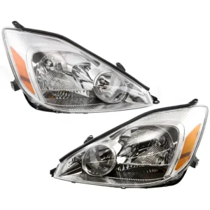 Replacement Driver and Passenger Side Halogen Headlight, With bulb(s), OE Replacement