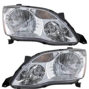 Replacement Driver and Passenger Side Halogen Headlight, With bulb(s), OE Replacement